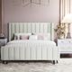 TOV Furniture Waverly Cream Velvet Bed in King-4