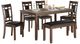 Mazin Furniture Salton Cherry 6 Piece Dining Table Set-0