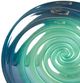 A & B Home Blue Gradient Glass Charger-1
