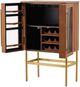 Furniture Classics Caldwell Brown/Gold Bar Cabinet-4