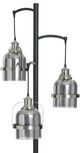 Stylecraft Black/Brushed Steel Floor Lamp-1