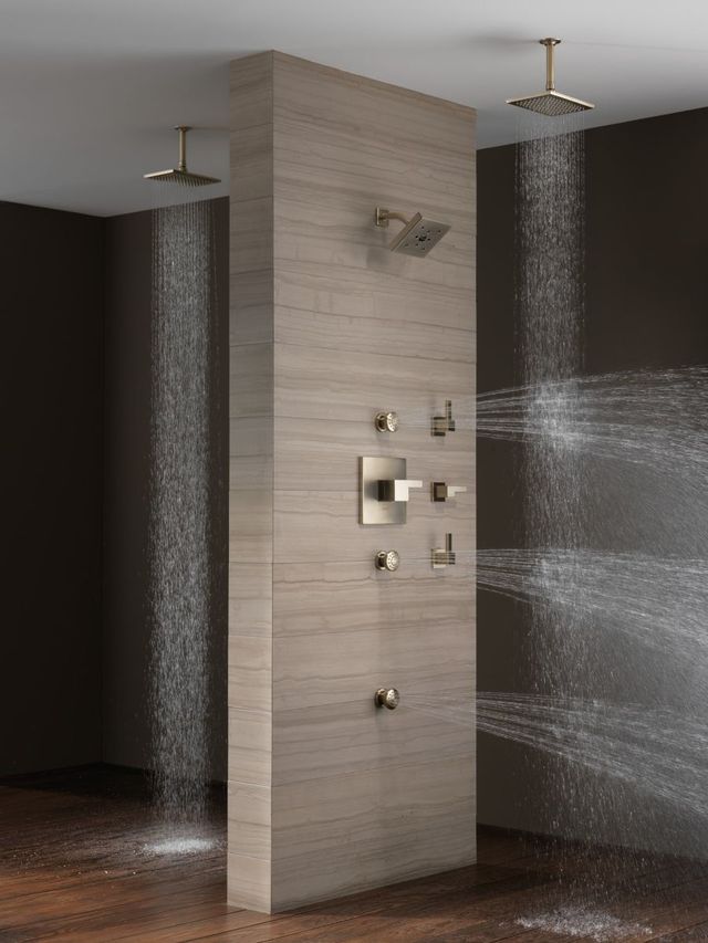 Brizo Siderna® Brilliance® Brushed Nickel Rectangular Raincan Showerhead-4