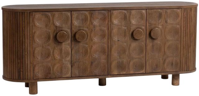Classic Home Lyle Artisan Brown 4-Door Cabinet-0