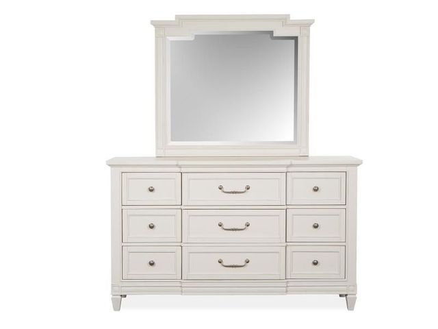 Magnussen Home® Willowbrook Egg Shell White Landscape Mirror-1