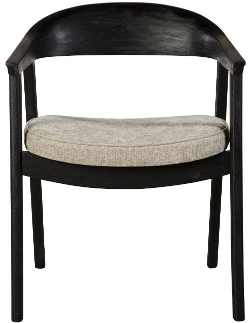 Nest Home Collections Vanessa Matte Black/Anew Gray Arm Chair-1