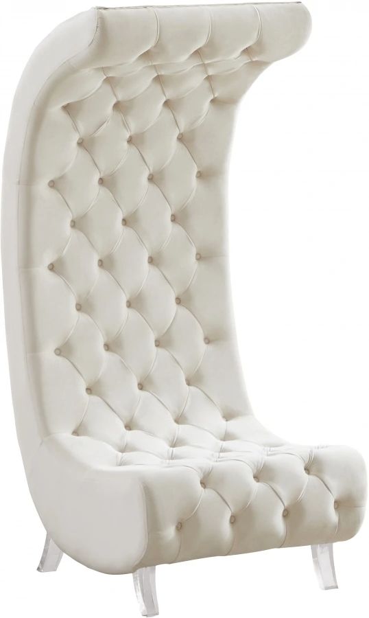 Meridian Furniture Crescent Cream Accent Chair-0