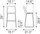 Zuo® Smart Distressed White Bar Chairs-4
