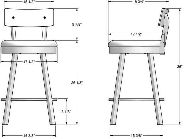 Amisco Customizable Lauren Swivel Counter Stool-1