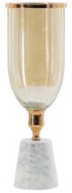 A & B Home Gold/White16" Vase-0