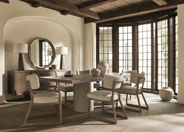 Bernhardt Casa Paros/White Playa Dining Arm Chair-1