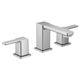 Moen® 90 Degree Chrome Two-Handle Low Arc Bathroom Faucet-1