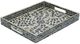 A & B Home Black 15" Capiz Tray-0