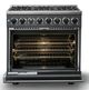 Viking® 7 Series 36" Cast Black Pro Style Dual Fuel Range-1