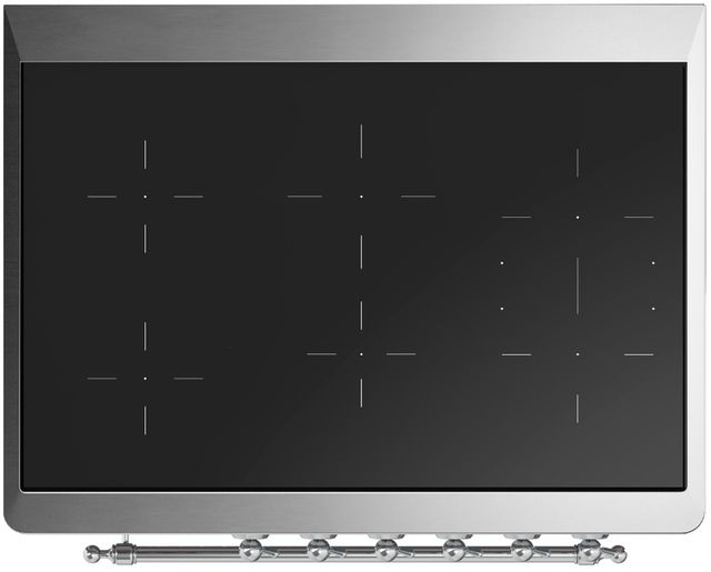 Ilve® Majestic III 36" Emerald Green Pro Style Induction Range with Solid Door and Chrome Trim-2