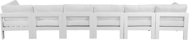 Meridian Furniture Nizuc 6-Piece White Outdoor Patio Modular Sofa-3