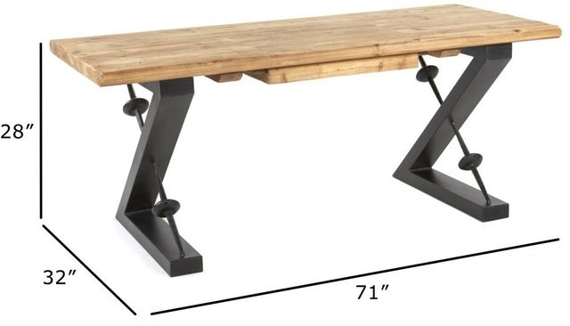 Nest Home Collections Zoey Black/Natural Desk-2