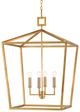 Currey & Company Denison Contemporary Gold Leaf Large Lantern-0