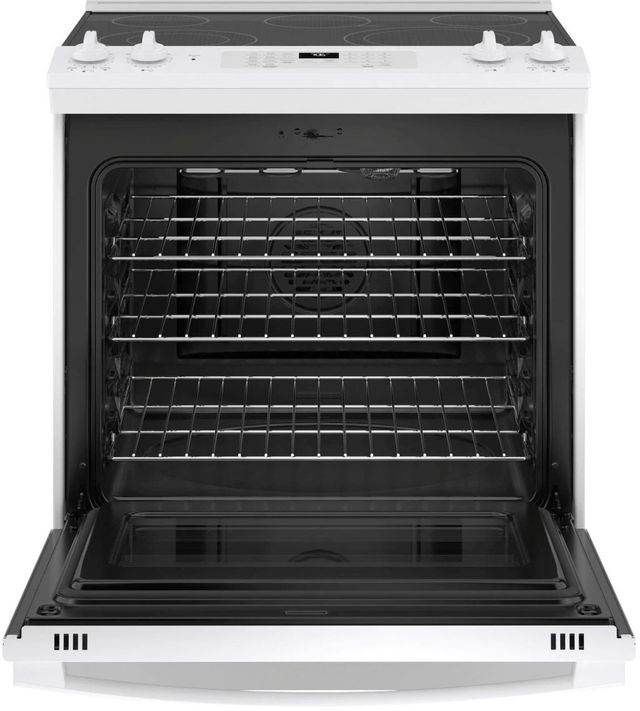 GE® 30" White Slide In Electric Range-1