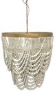 Harp & Finial® Nalu Brass/Cream Chandelier -0