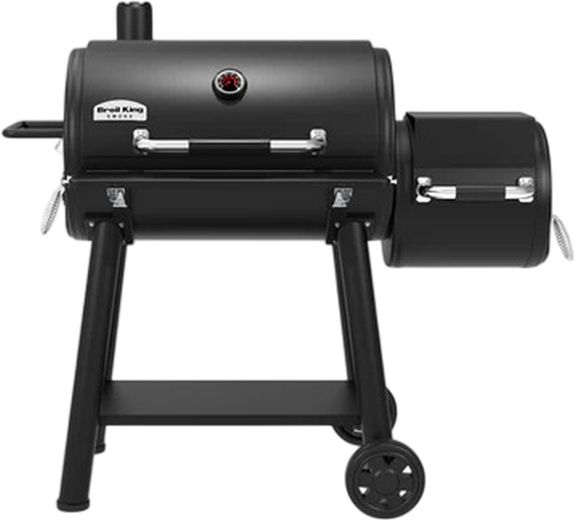 Broil King® Regal™ 500 Black Offset Charcoal Smoker-0