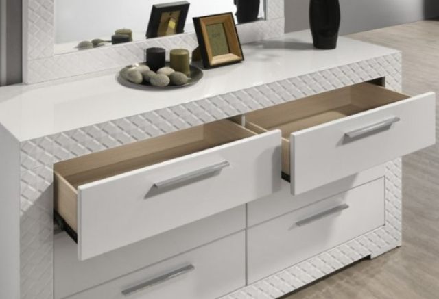 Furniture of America® Whitby White Dresser-3