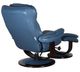 BarcaLounger® Roscoe Roman Blue Swivel Reclining Pedestal Chair and Ottoman Set-4
