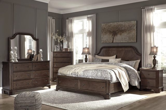 Signature Design by Ashley® Adinton Rustic Brown Dresser and Mirror-4