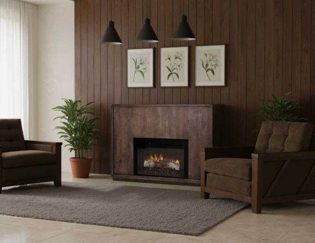 International Furniture Direct Dark Mezquite Stained Dark Console-1