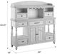 Emerald Home New Haven 2-Piece Oyster Shell Sideboard Set-2