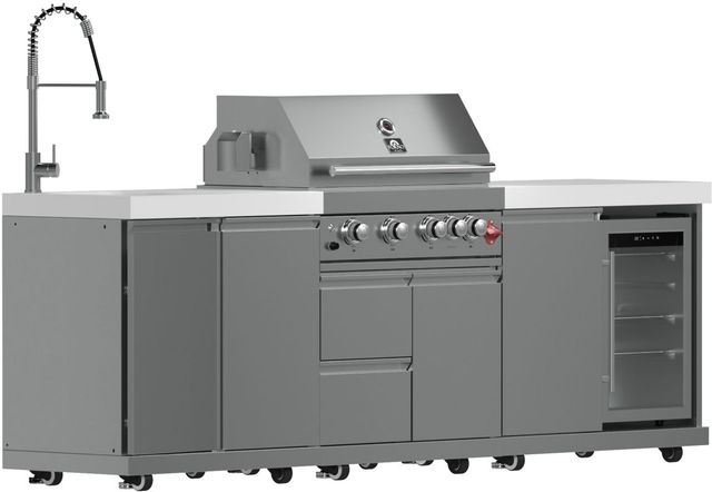 FORNO® Bulnes Series Alta Qualita White Outdoor Kitchen Kits-3