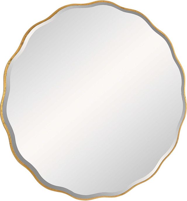 Uttermost® Aneta Aged Gold Large Round Mirror-3