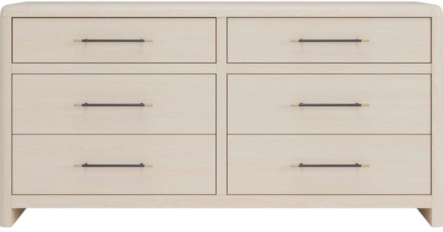 Modus Furniture Wallen White Sand 6-Drawer Dresser-2
