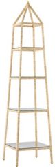 Currey & Company Narra Contemporary Gold Leaf Etagere-1