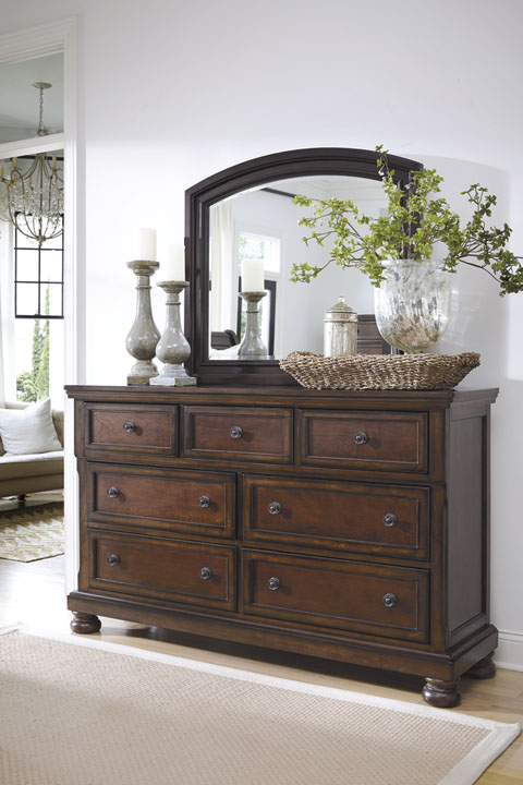 signature design by ashley porter rustic brown dresser