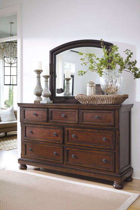 Signature Design by Ashley Porter Rustic Brown Dresser and Mirror-0
