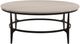 Bernhardt Avondale Beige Round Cocktail Table with Black Metal Base-2