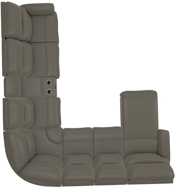 La-Z-Boy® Trouper 7-Piece Tar Reclining Sectional | BlvdHome