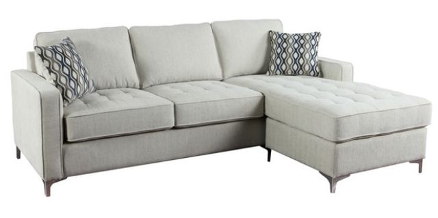 Mazin Furniture Hudson Platinum Gray L-Shape Sectional and Reversible Storage Chaise-0