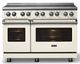 Viking® 5 Series 48" Pure White Pro Style Induction Range with Polished Chrome Trim-4