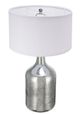 A & B Home Silver/White Round Table Lamp-2