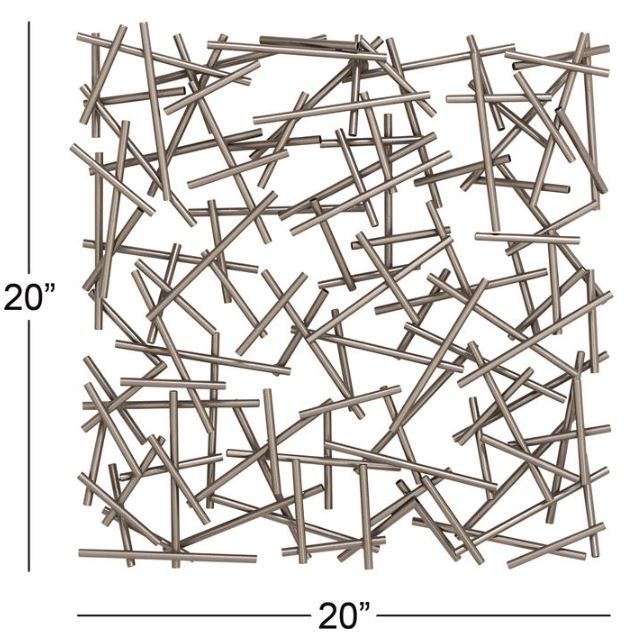 Deco Marche Cosmoliving Silver Overlapping Lines Wall Decor-3