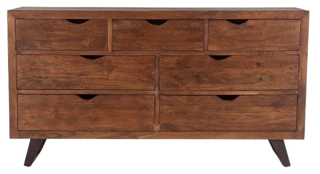 Home Trends & Design London Loft Antique Zinc/Walnut Dresser-1
