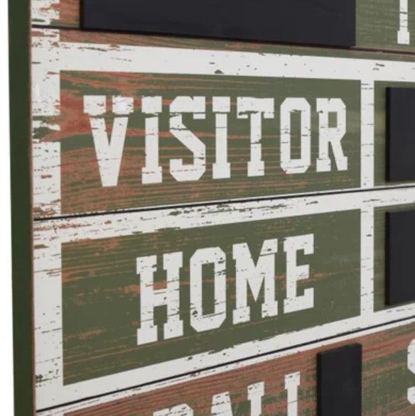 Stylecraft Old Ballpark Scoreboard Green/White Wall Art-3