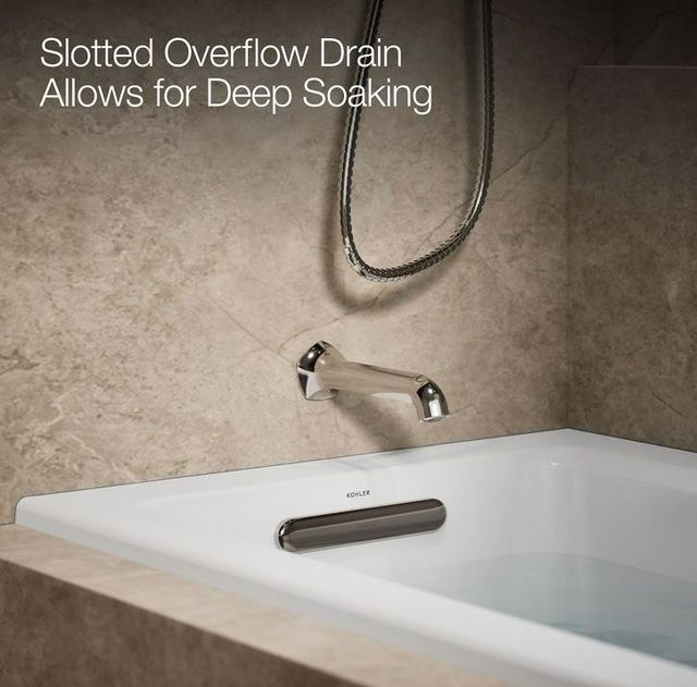 KOHLER® Archer® White 60" x 30" Alcove Bath with Bask® Heated Surface - Left Drain-4
