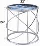 ACME Furniture Lyda Blue End Table with Chrome Base-2