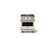 Viking® 5 Series 30" Pure White Pro Style Gas (NG) Range with Brushed Brass Trim-0
