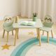 Northfield Living 3-Piece Natural/Sage Green Kids Table and Chair Set-1