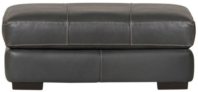 Jackson Furniture Marco Gunmetal Leather Ottoman-1