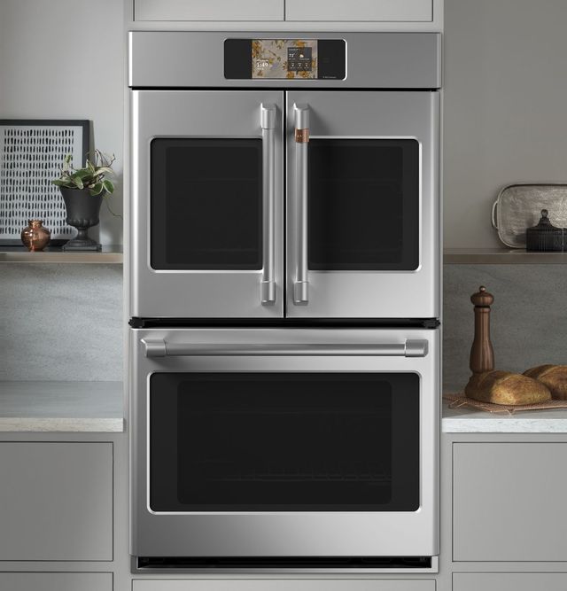 Café™ Professional Series 30” Stainless Steel Smart Double Electric Wall Oven with French Doors-3