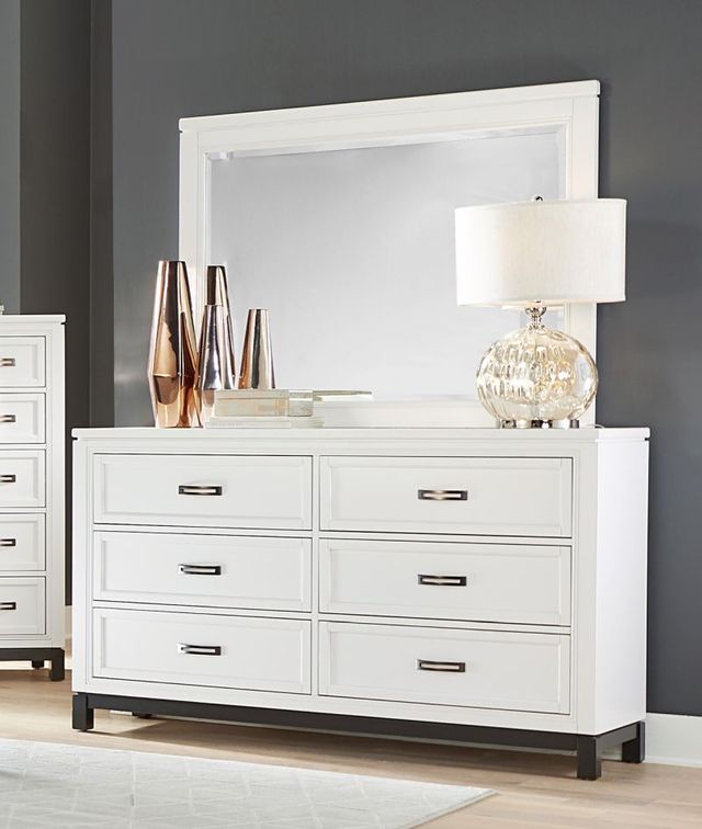 aspenhome® Hyde Park White Paint Landscape Mirror-1